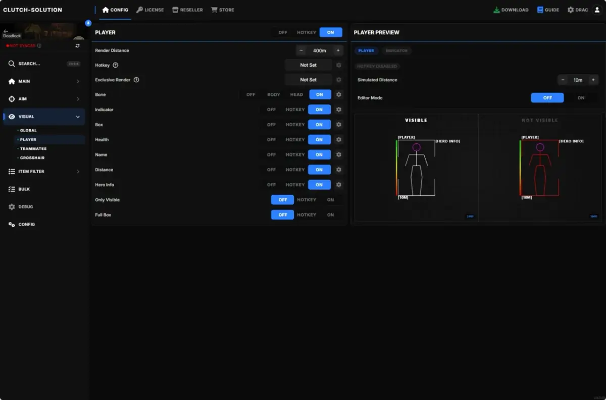 CLUTCH DEADLOCK DMA Cheat — Deadlock screenshot 1